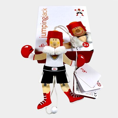 Sevi Hampelmann Kleiner Boxer mit OVP 14cm Deko Figur Holz Boxen Sport Geschenk