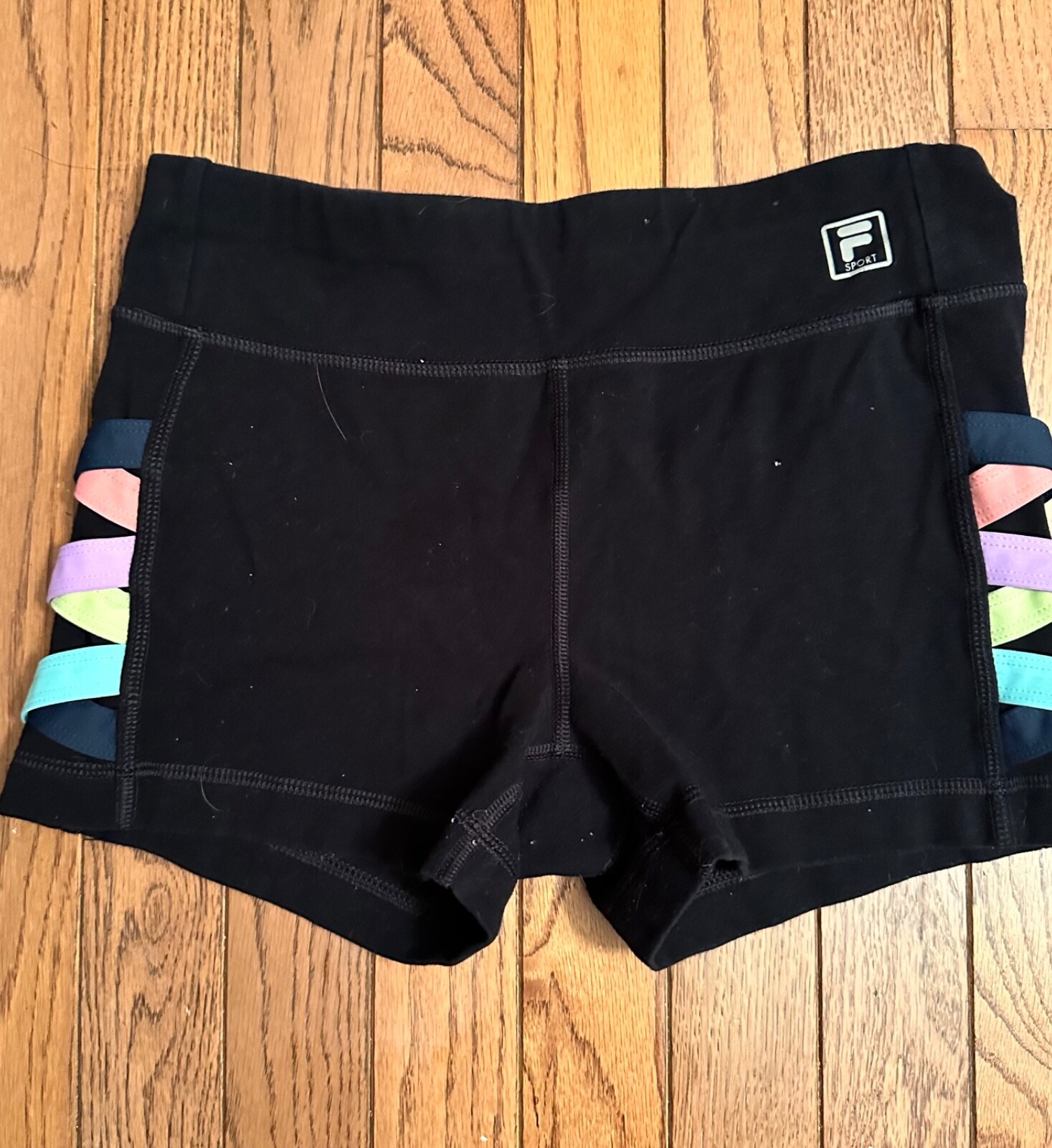 FILA pantaloncino donna regular S misto cotone nero a nastro