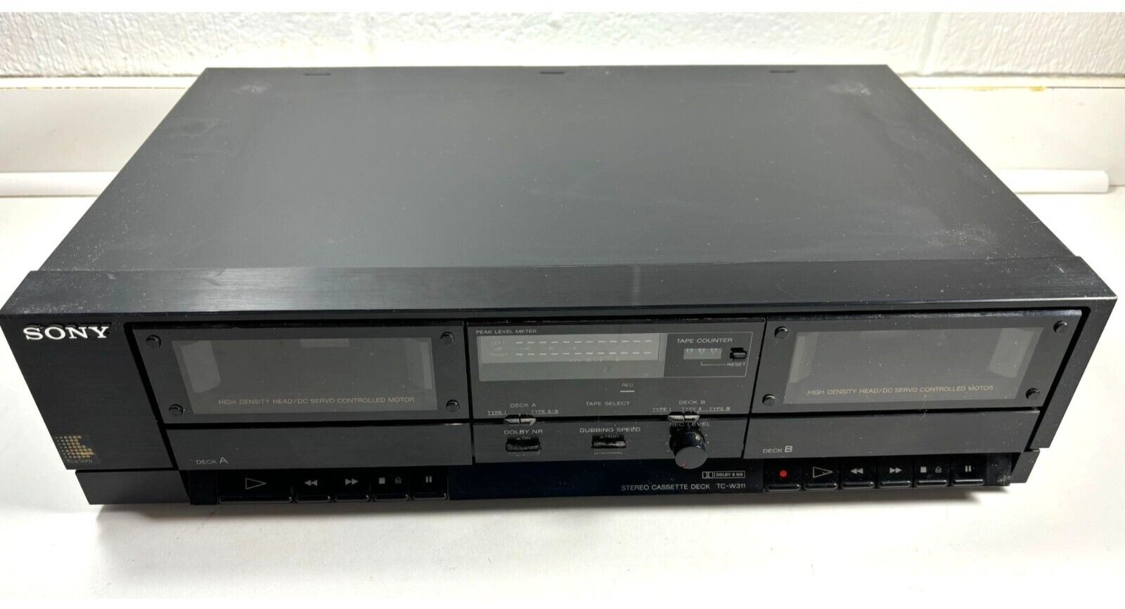 Sony TC-W311 Stereo Cassette Deck With Dolby B NR & High Density Head:DC Servo C