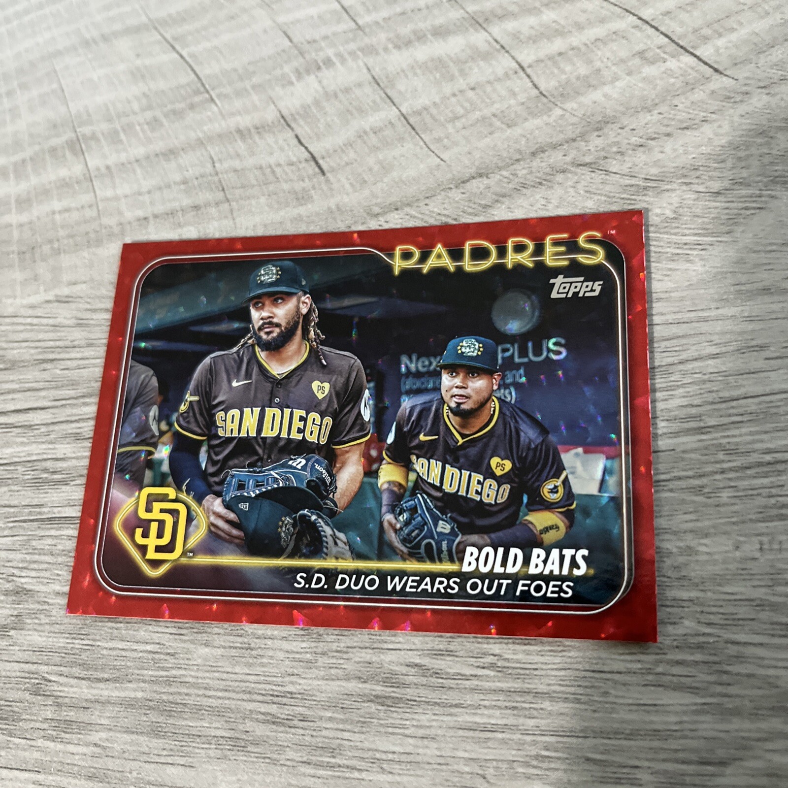 2024 Topps Update Series - Veteran Combos Fernando Tatís Jr., Luis Arraez #US88 Red Crackle Foilboard /199