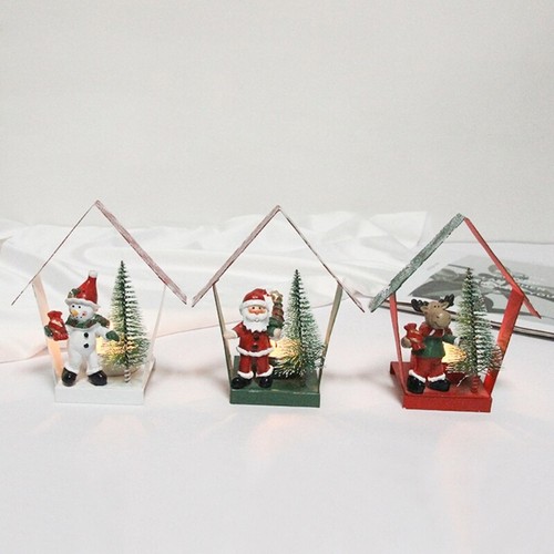Metal Christmas Snowman/Santa/Elk Christmas Holders Tea Light Christmas - Picture 4 of 9