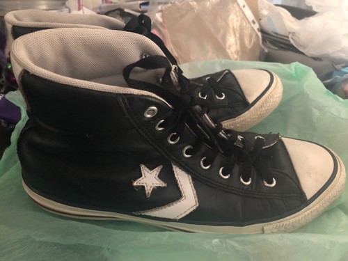 Converse All Star leather height top black sneakers size 42-43 menâs or 