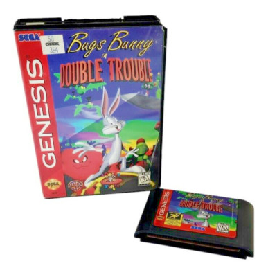 Sega Genesis   Bugs Bunny in Double Trouble   Retro 16 Bit Game Cartridge
