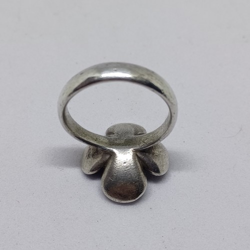 James Avery Pearl Flower Petal Ring Dogwood Silver Size 7 RETIRED RARE - Picture 3 of 5
