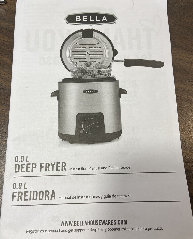 Bella 13769 0.9L Stainless Steel Deep Fryer new unused no box with manuel