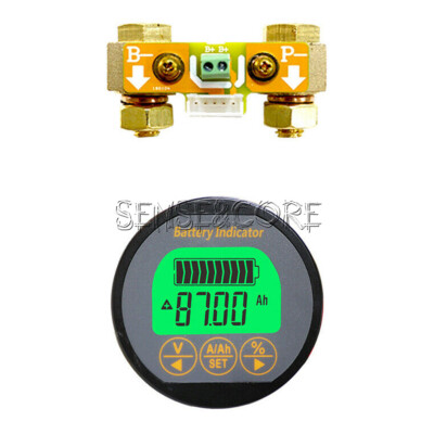 DC 80V 50A 100A 350A T16 Battery Capacity Tester Monitor Voltmeter Ammeter