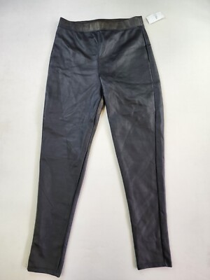 Rue 21 Junior Women Medium Black Gold Pull On Faux Leather Tie Dye Metallic