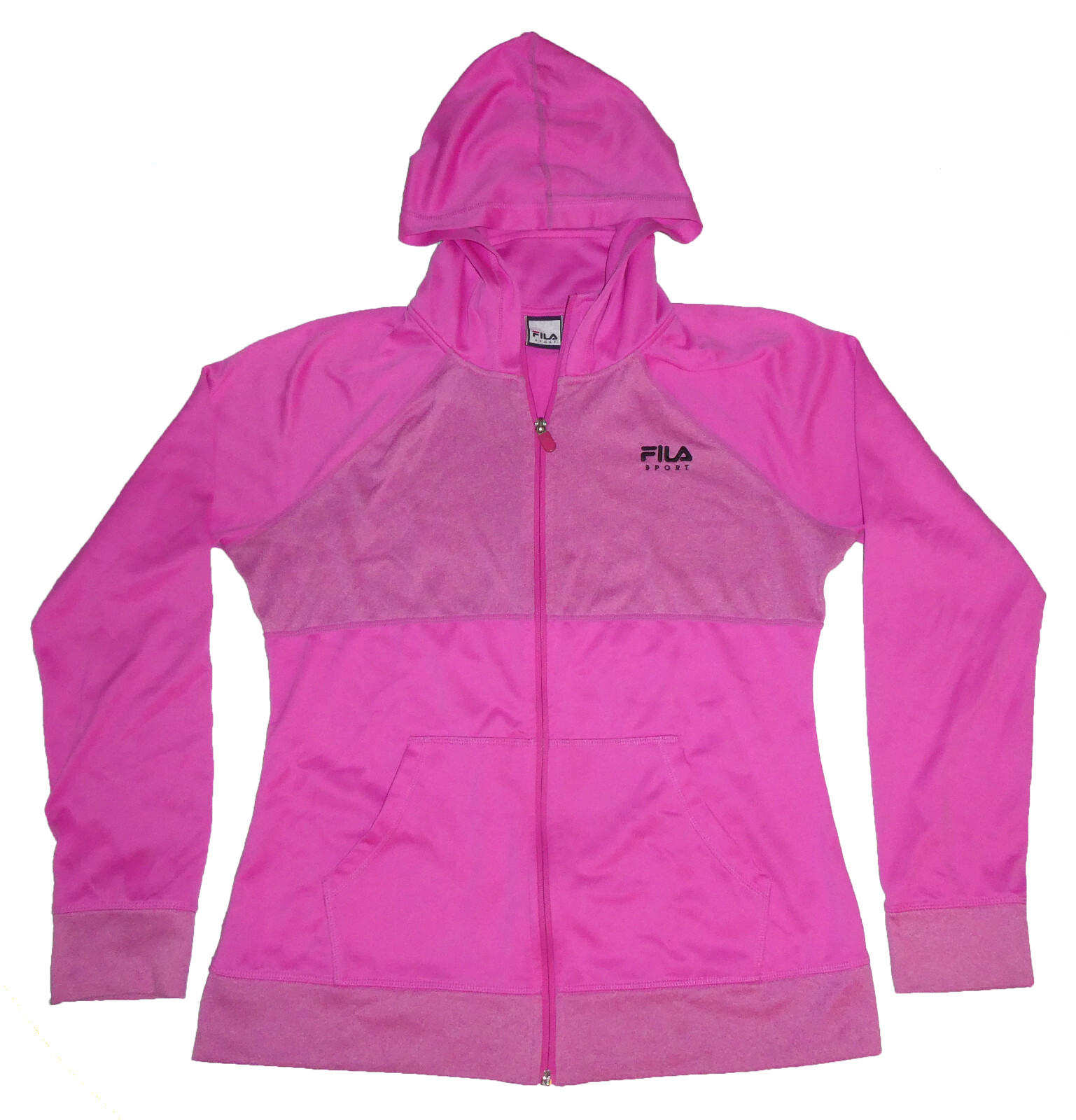 FILA Sport Passion Rosa Felpa con Cappuccio e Zip Intera Donna L