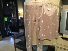 LIVE LOVE LOUNGE by Karen Neuberger beige sweater lounge set M NWOT