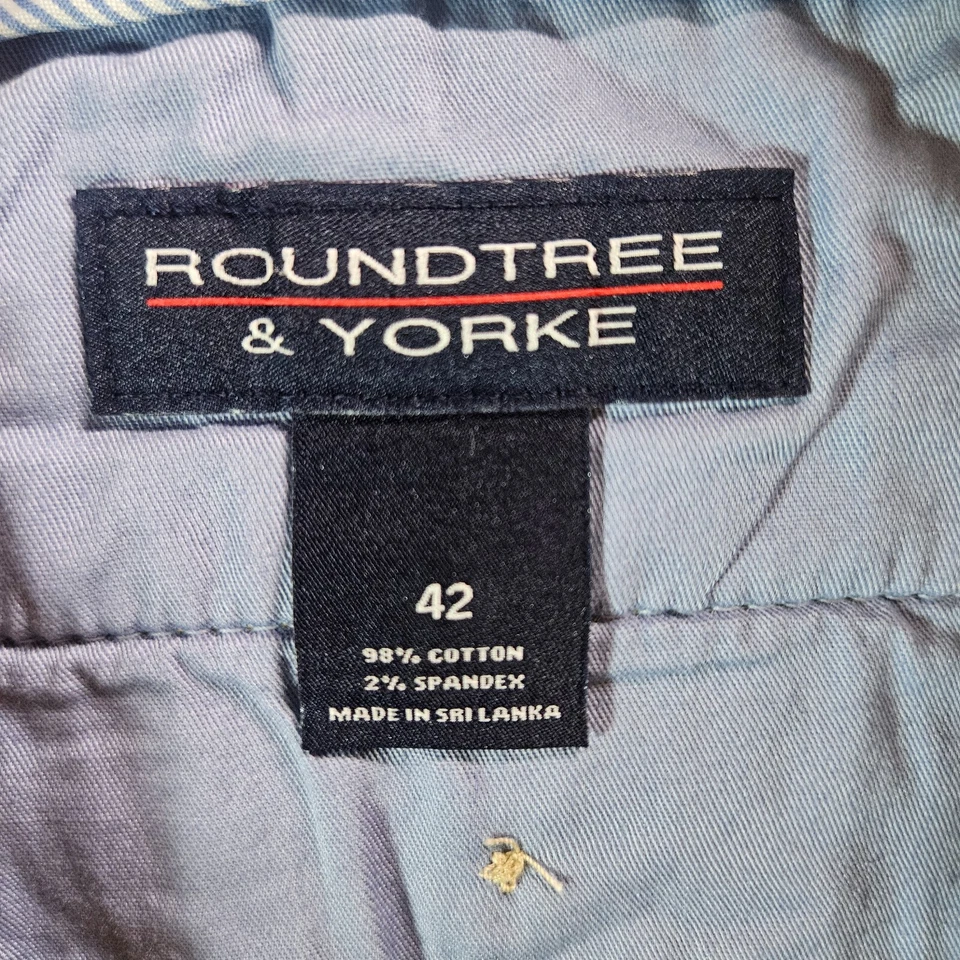 Nuevo con etiquetas Pantalones Cortos Informales Roundtree & Yorke Hombres 42 x 11" Clásicos Elastizados Amarillo Marrón Foto 3 de 4