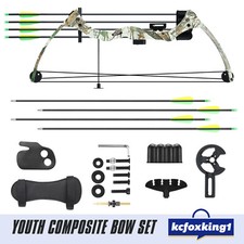Compound Bow Arrow Set Archery Sports Hunting Target Shooting RH Youth 15-20lbs