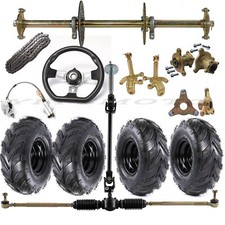 Go Kart ATV 32" Live Rear Axle Kit/Tire/Brake Assembly/Sprocket/Hub for Buggy US