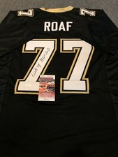 NEW ORLEANS SAINTS WILLIE ROAF AUTOGRAPHED SIGNED INSCRIBED JERSEY JSA  COA   