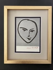 HENRI MATISSE CIRCA 1954 AWESOME SIGNED PRINT MATTED AND FRAMED  BUY IT NOW!!