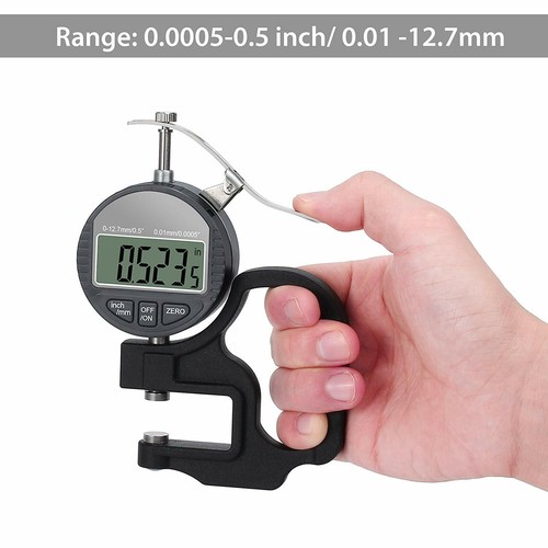 0.01mm Electronic Thickness Tester Digital Thickness Gauge Meter 12.7mm Measure - Picture 5 of 12