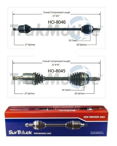 Pair Front CV Axle Shaft For 2003-2005 2006 2007 Honda Accord 2.4L Auto Trans. - Foto 9
