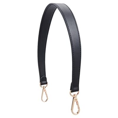  PU Leather Purse Bag Handles, 15.7 Inch Short Shoulder Bag Strap Black