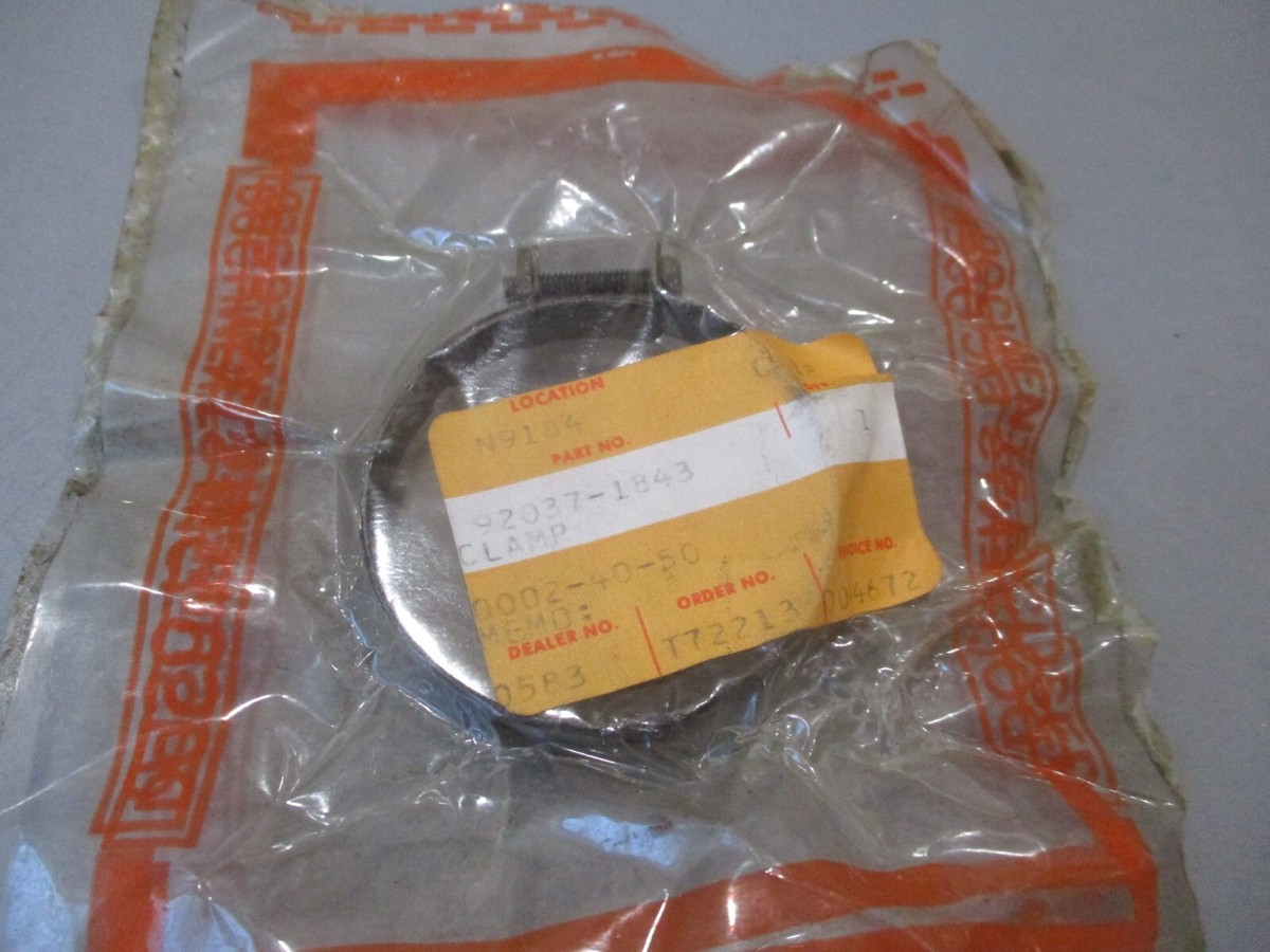 NOS Kawasaki OEM Clamp 1986-2000 ZG1200 1988-1991 KX125 92037-1843