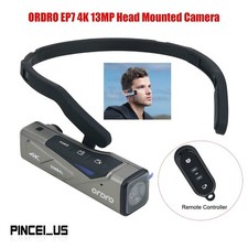 ORDRO EP7 4K 13MP Head Mounted Camera Waterproof w/ Controller For Vlog Sports