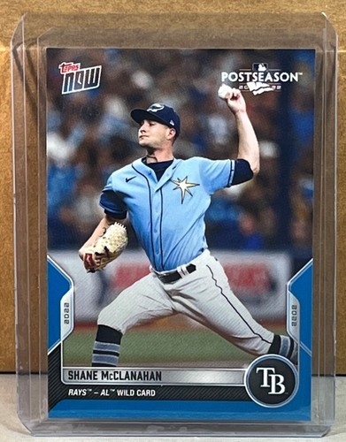 2022 TOPPS NOW Postseason PS-84 SHANE MCCLANAHAN TAMPA RAYS Blue Parallel 40/49