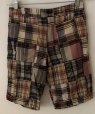 Boys' Polo Ralph Lauren Plaid Flat Front Cotton Chino Shorts Size 20