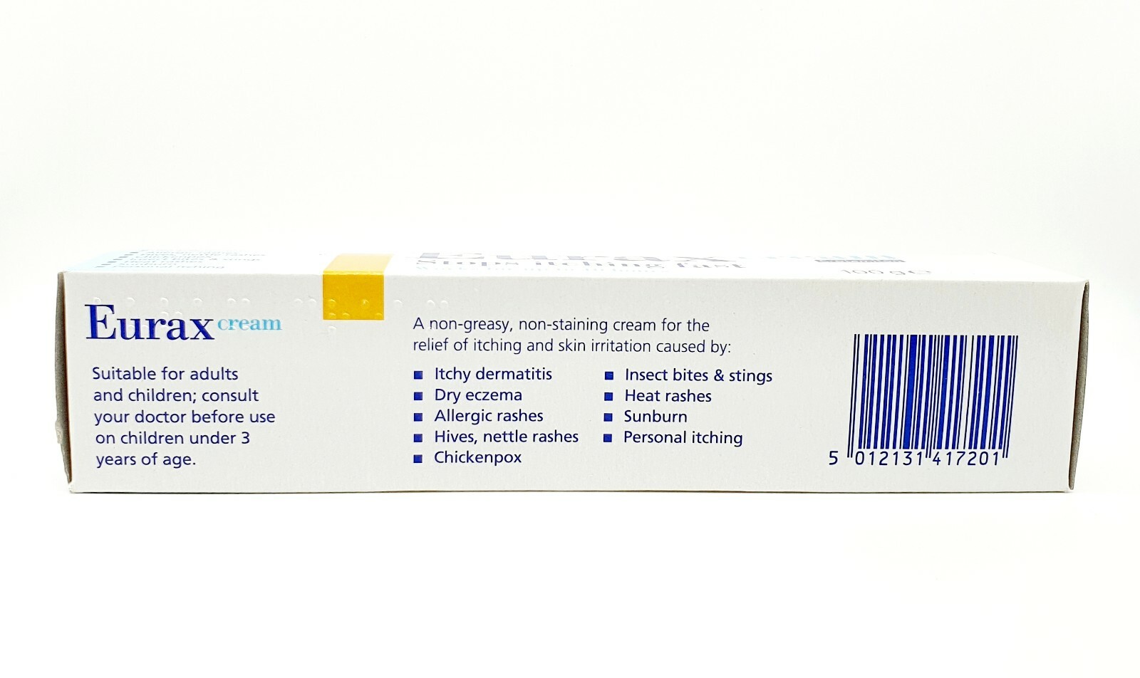 Eurax Cream 100g for Itching, Eczema, Bites/Stings, Rash, Sunburn