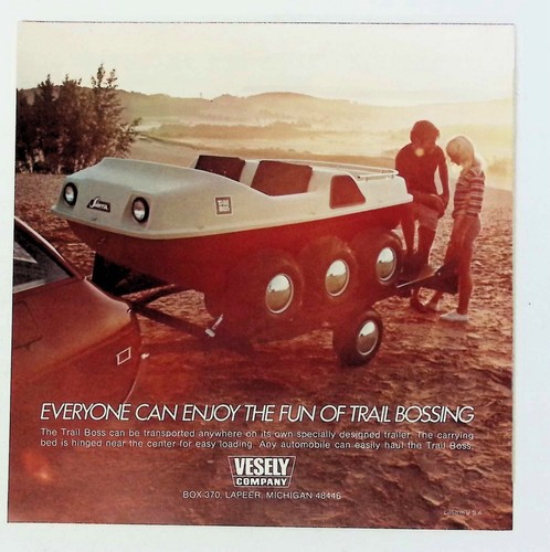 1970 Trail Boss All-Terrain Vehicle Brochure Print Ad Retro - Picture 2 of 5