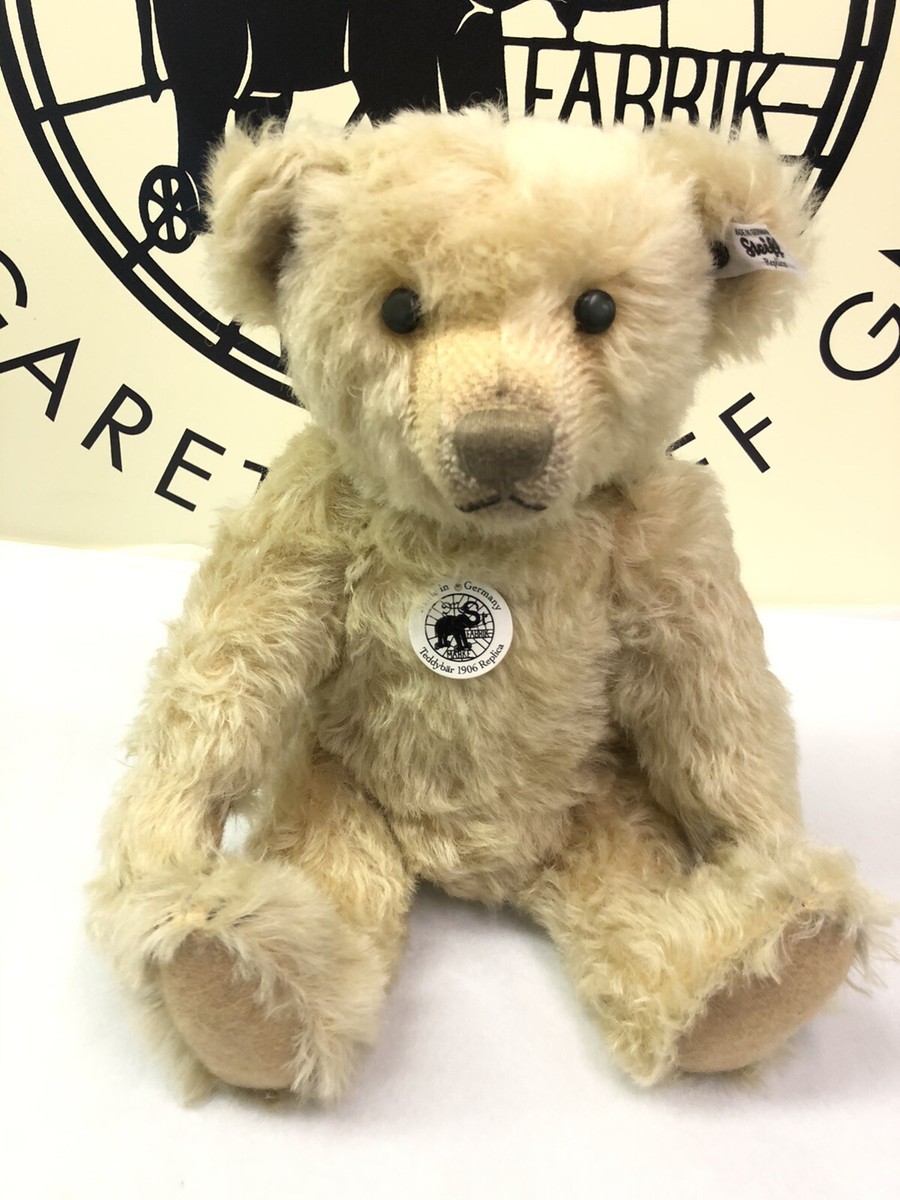 teddy Steiff Classic Black Teddy Bear EAN 027703 Alpaca 7 Inch