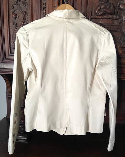 Karen Kane Lifestyle Cotton Spandex Blazer Jacket Tan Beige Size Small Career - Picture 8 of 10