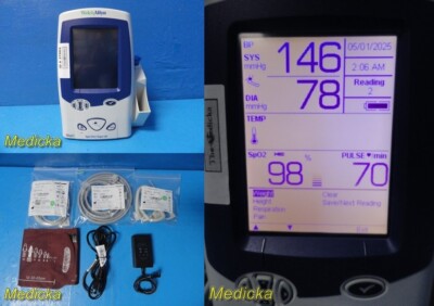Welch Allyn 45MTO Vital Signs Monitor Ref 901056 W/ Leads & PSU ~ 37069