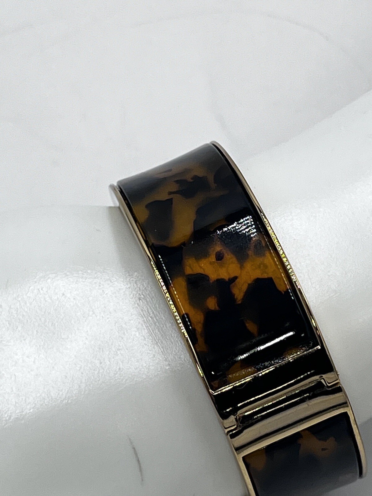 J Crew Hinged Acetate Bangle Statement Bracelet T… - image 3