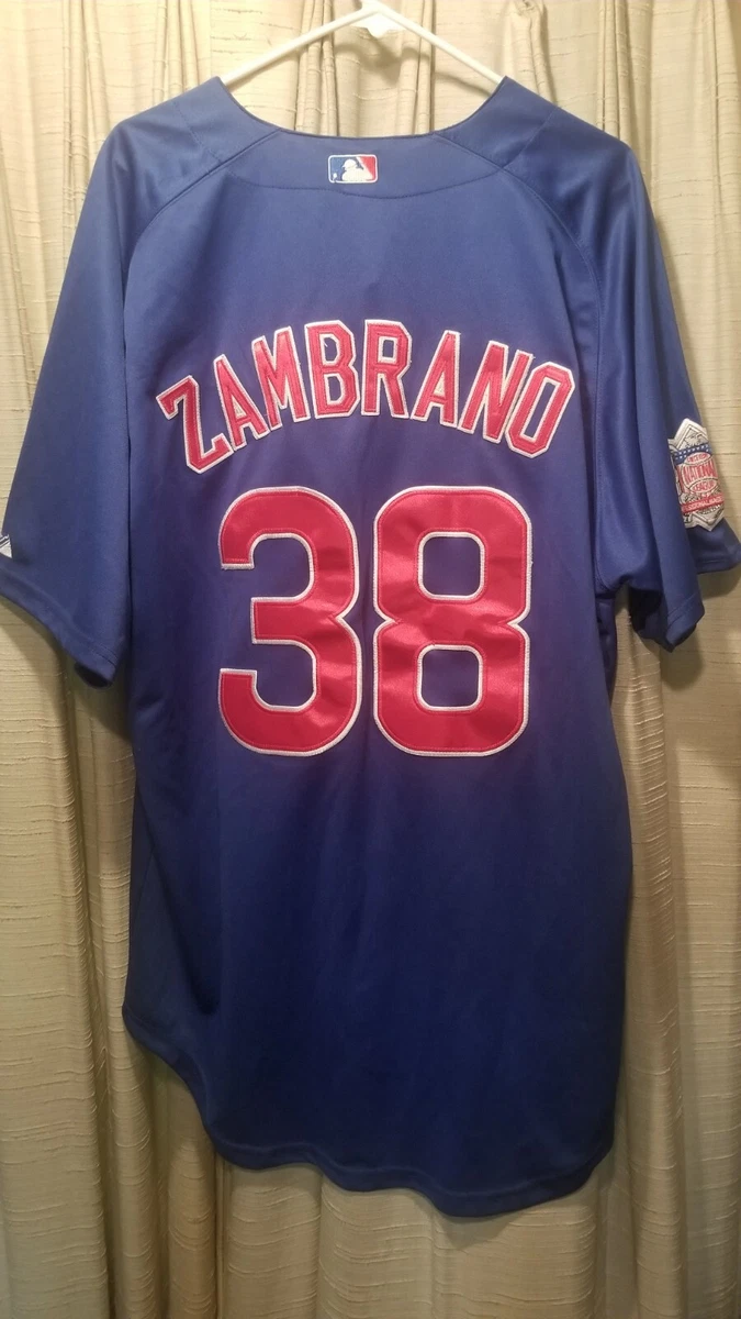 Majestic Authentic Carlos Zambrano #38 Chicago Cubs MLB Jersey Blue (Mens  54 2x)