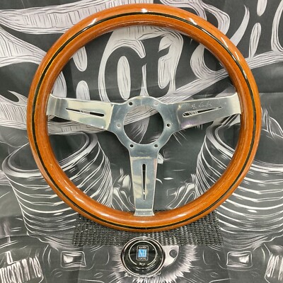 NARDI Wood Steering 320mm 32cm 12.6 inch 3 Spokes Vintage Japan
