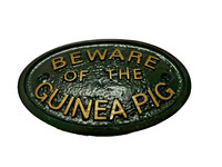 Beware Of The Meerschweinchen Haus TüRschild Wand Schild Garten Oder KäFig Black