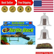 Durable 19" Plastic Turtle Dock with Ramp - Perfect Basking Spot for Turtles