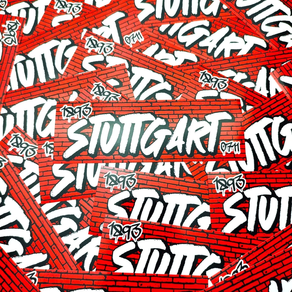 Stuttgart Graffiti Sticker Aufkleber - Fußball Fanartikel für Fans