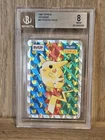 1997 POKEMON JAPANESE TOPSUN FOIL #25 PIKACHU CHECKERED PRISM BGS 8 NO PSA