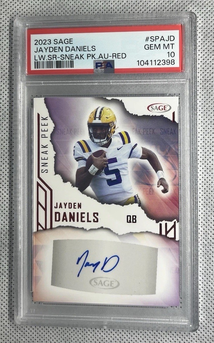 2023 SAGE Low Series - Sneak Peek Autographs Jayden Daniels