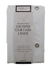 Premium 6 Guage PEVA Shower Curtain Liner - PVC Free Magnetized Bottom Odorle...