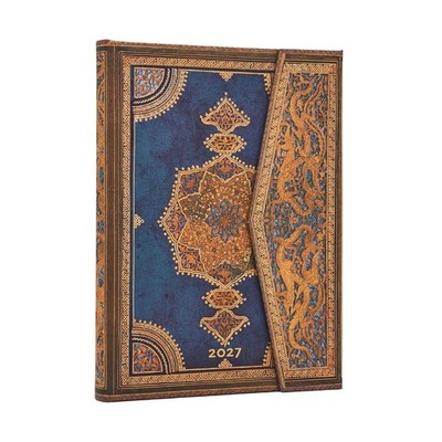 Paperblanks 12-Monatskalender 2027 Safawidisch Indigo, Horizontal 2027