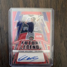 2025 Panini Prospect Edition Ethan Holiday Future Legends ON CARD Auto Red /99