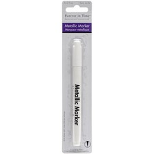 Multicraft Imports Metallic Permanent Marker .7mm Extra Fine Point-Whi 6Pk