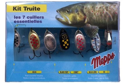 Mepps Spinner Kits - Forelle Zander Zander Barsch Raubfisch Angelköder Konvolut
