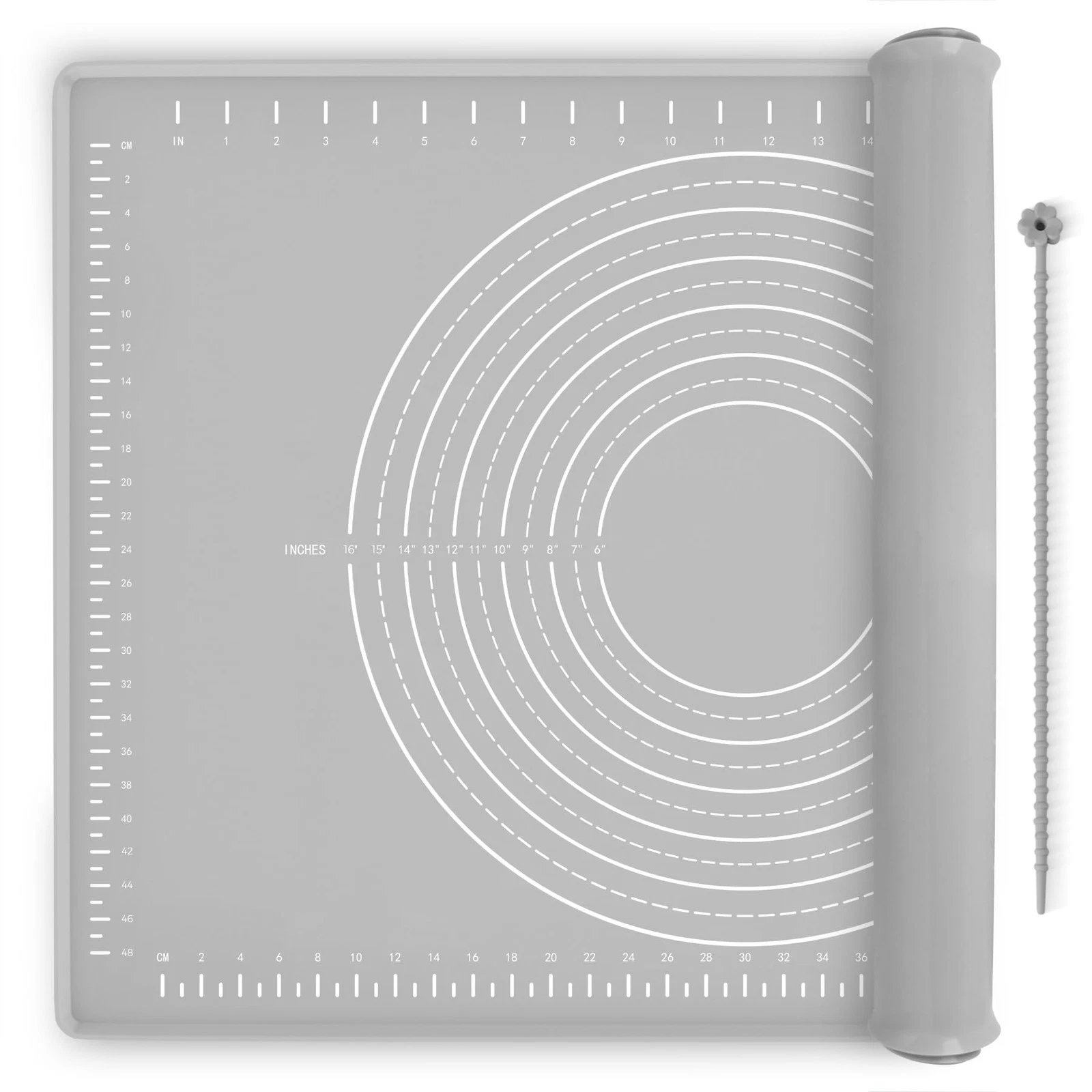 Silicone Baking Mat 24" x 16", Extra Thick Dough Rolling Mat with Measurement...