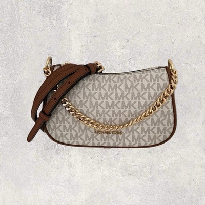 Michael Kors MK Tasche Umhängetasche Crossbody Jet Set Carmela Vanilla Creme NEU
