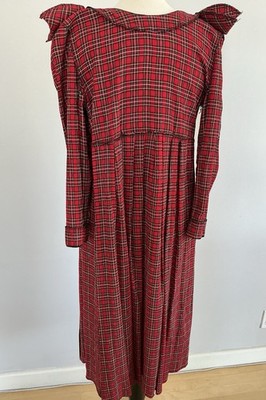 90's Vintage Plaid Empire Waist Dress, Grunge Size Small | eBay