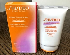Shiseido Urban Environment Fresh-Moisture SPF 42 Sunscreen 1.8oz/50ml New in BOX
