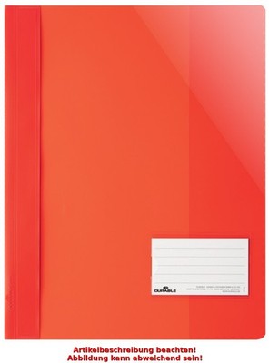 DURABLE Schnellhefter Überbreit, A4+, PVC, rot