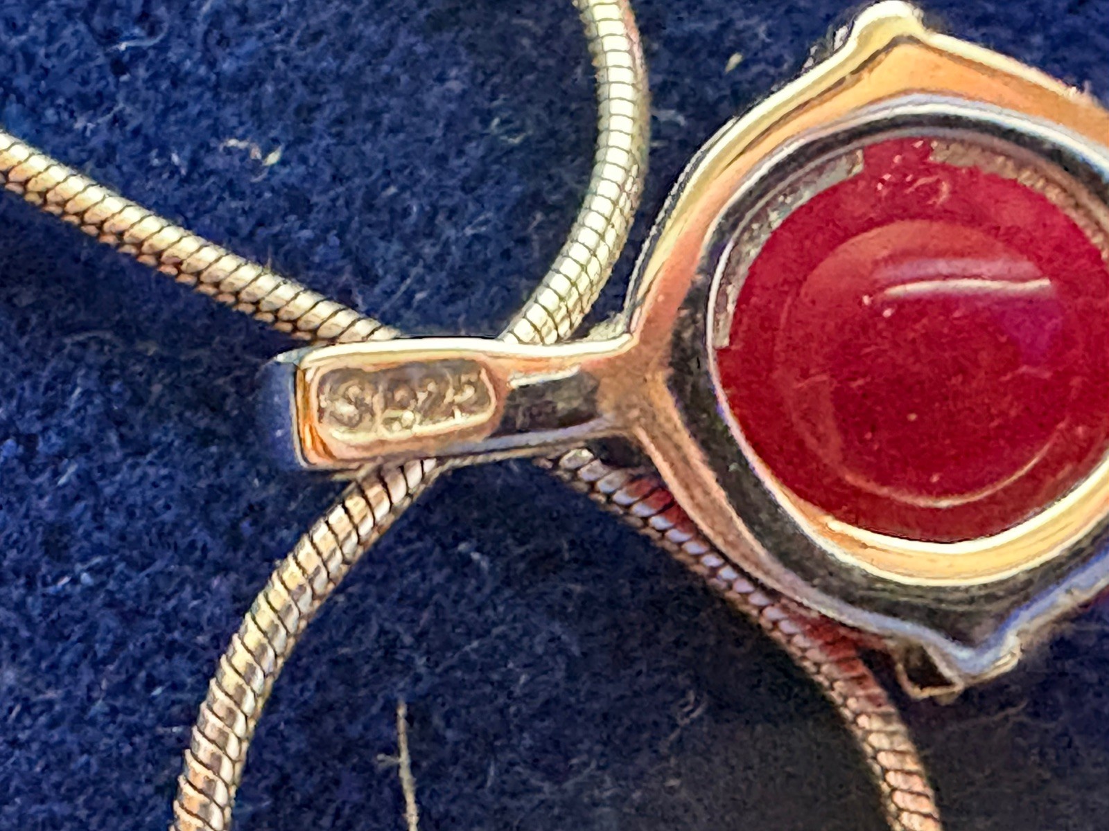 Sterling Silver Natural Ruby Cabochon Set Ring Si… - image 10