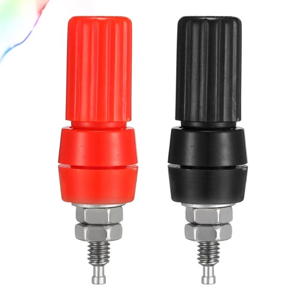 1/2/5 Pairs Red Black 4mm Banana Binding Post Socket Connector Terminal Speaker - Image 2 of 4